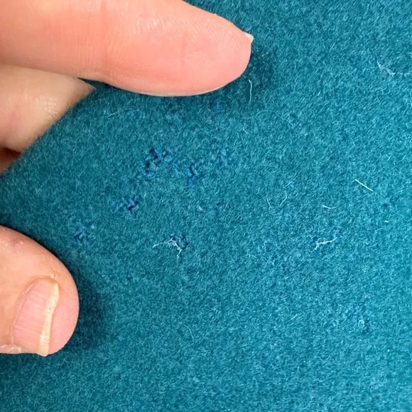 Vintage Varsity Jacket Mens Large Green Blue Wool Black Leather SPCA Dog Lover - Picture 12 of 16